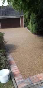 Resin Bound Driveway with Brick Edging