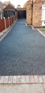 Resin Bound Driveway with brick edges