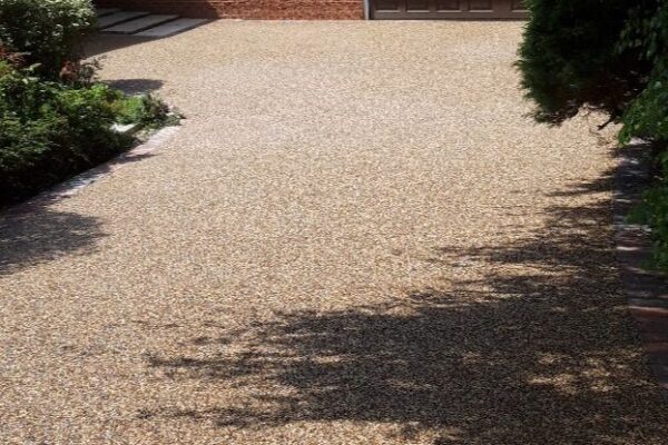 Resin Bound Driveway with Red Brick Edging